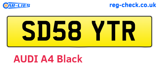 SD58YTR are the vehicle registration plates.