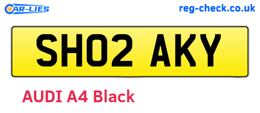 SH02AKY are the vehicle registration plates.