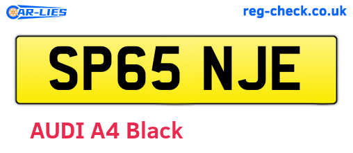 SP65NJE are the vehicle registration plates.