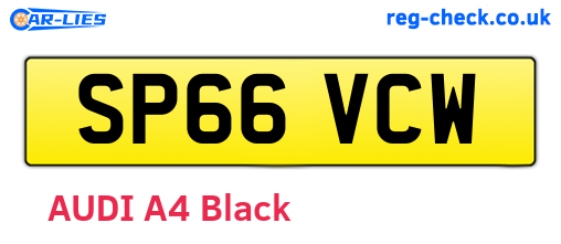 SP66VCW are the vehicle registration plates.