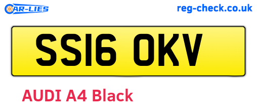 SS16OKV are the vehicle registration plates.