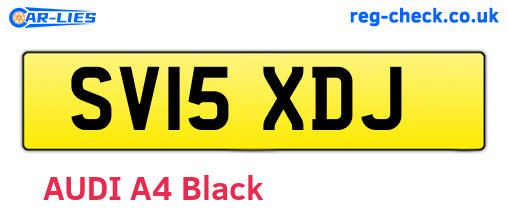 SV15XDJ are the vehicle registration plates.