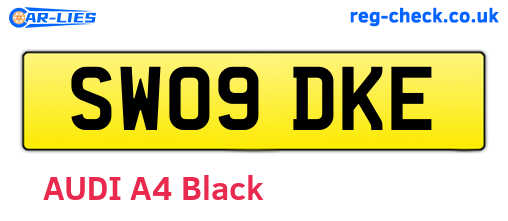 SW09DKE are the vehicle registration plates.