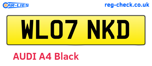 WL07NKD are the vehicle registration plates.