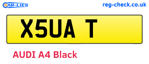 X5UAT are the vehicle registration plates.
