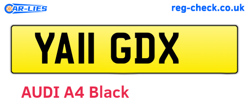 YA11GDX are the vehicle registration plates.