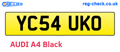 YC54UKO are the vehicle registration plates.