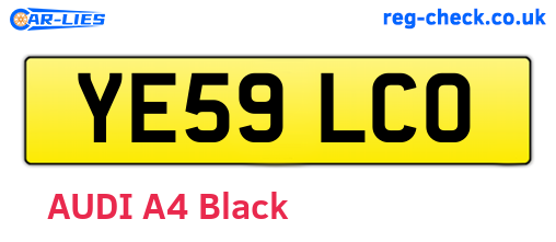YE59LCO are the vehicle registration plates.