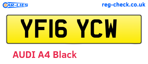 YF16YCW are the vehicle registration plates.