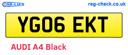 YG06EKT are the vehicle registration plates.