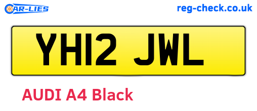 YH12JWL are the vehicle registration plates.