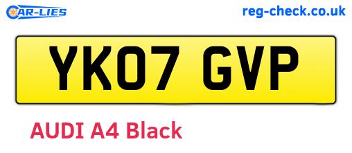 YK07GVP are the vehicle registration plates.