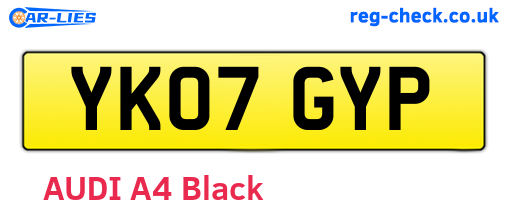 YK07GYP are the vehicle registration plates.