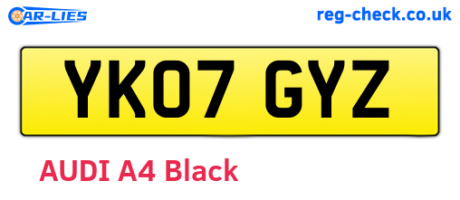 YK07GYZ are the vehicle registration plates.