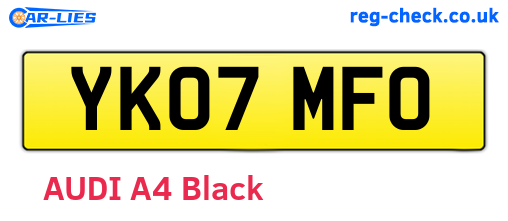 YK07MFO are the vehicle registration plates.