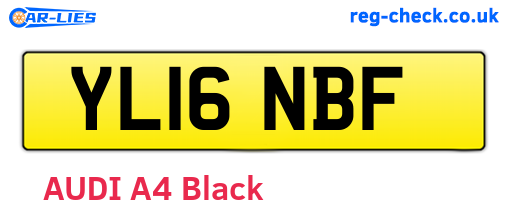 YL16NBF are the vehicle registration plates.