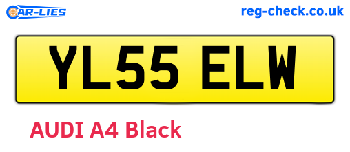 YL55ELW are the vehicle registration plates.