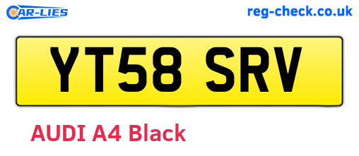 YT58SRV are the vehicle registration plates.