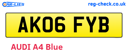 AK06FYB are the vehicle registration plates.