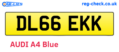 DL66EKK are the vehicle registration plates.