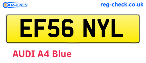 EF56NYL are the vehicle registration plates.