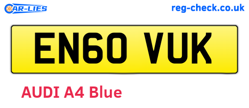 EN60VUK are the vehicle registration plates.