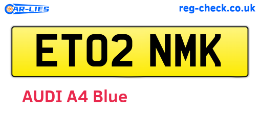 ET02NMK are the vehicle registration plates.