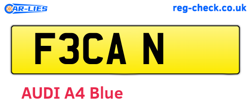 F3CAN are the vehicle registration plates.