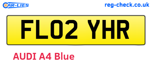 FL02YHR are the vehicle registration plates.