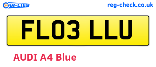 FL03LLU are the vehicle registration plates.