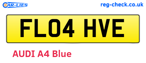 FL04HVE are the vehicle registration plates.
