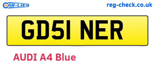 GD51NER are the vehicle registration plates.