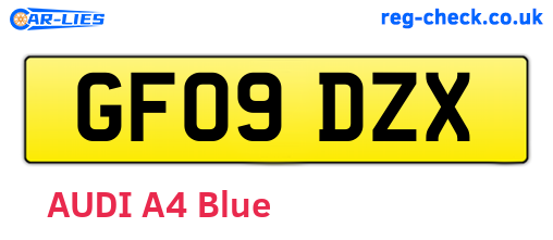 GF09DZX are the vehicle registration plates.