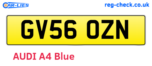 GV56OZN are the vehicle registration plates.