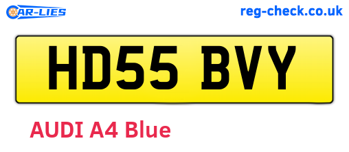 HD55BVY are the vehicle registration plates.