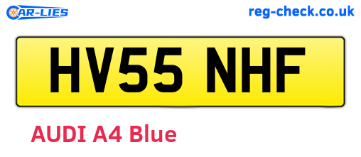 HV55NHF are the vehicle registration plates.