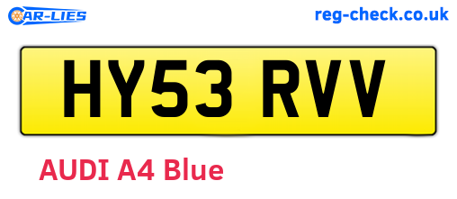 HY53RVV are the vehicle registration plates.