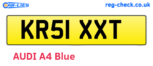 KR51XXT are the vehicle registration plates.