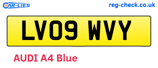 LV09WVY are the vehicle registration plates.