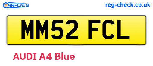 MM52FCL are the vehicle registration plates.