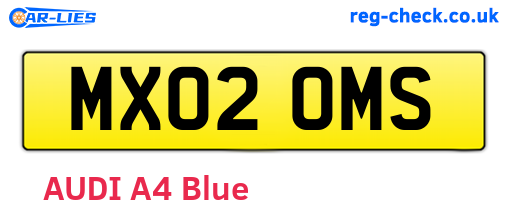 MX02OMS are the vehicle registration plates.