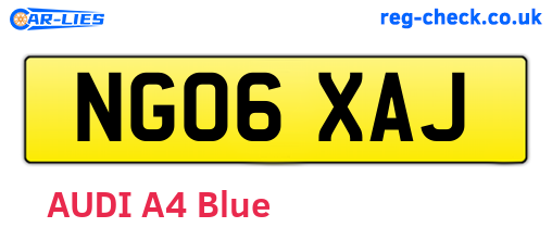 NG06XAJ are the vehicle registration plates.