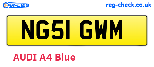 NG51GWM are the vehicle registration plates.