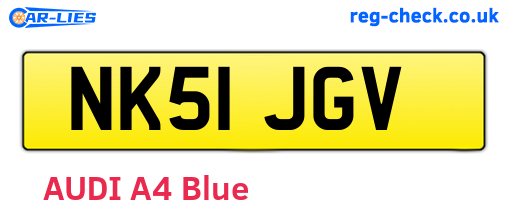 NK51JGV are the vehicle registration plates.