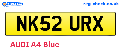 NK52URX are the vehicle registration plates.