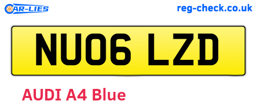 NU06LZD are the vehicle registration plates.