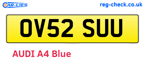OV52SUU are the vehicle registration plates.