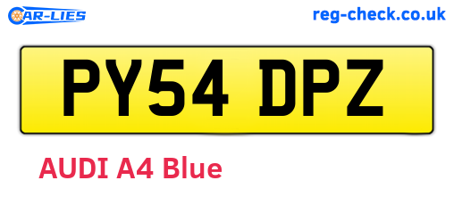 PY54DPZ are the vehicle registration plates.