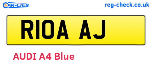 R10AAJ are the vehicle registration plates.