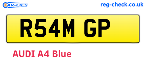 R54MGP are the vehicle registration plates.